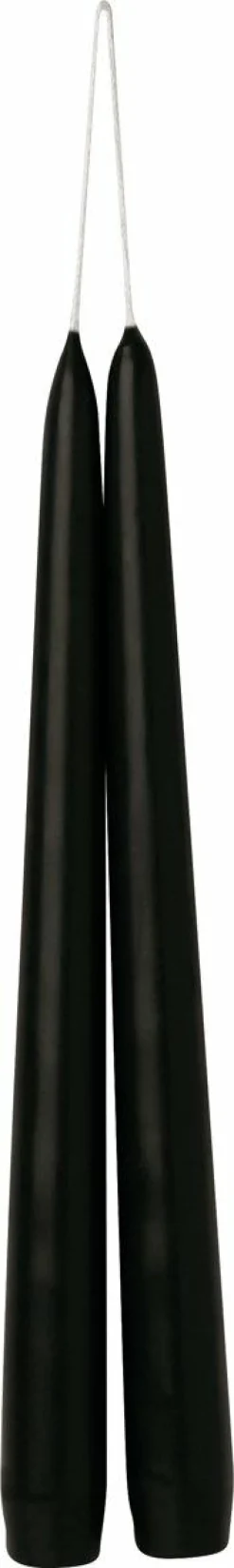 2er SPITZKERZE Black 24 Cm Lang 1 Paar Spitzkerze