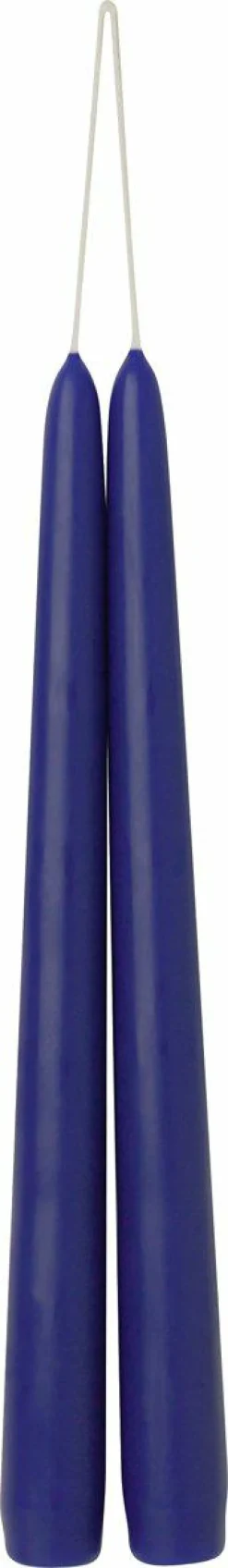 2er SPITZKERZE Blue 24 Cm Lang 1 Paar Spitzkerze