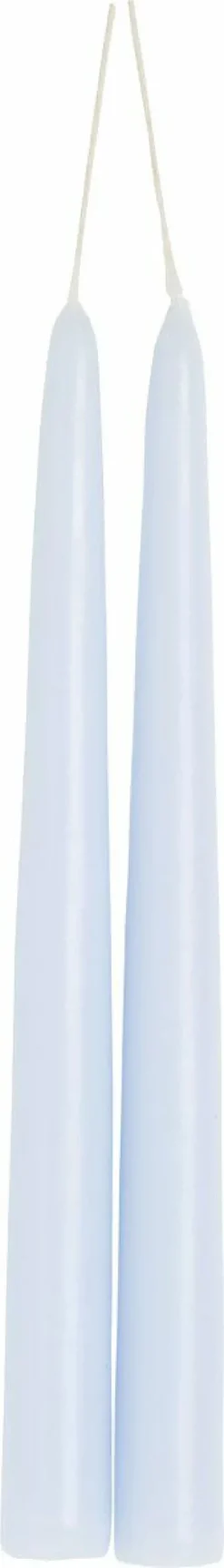 2er SPITZKERZE Light Blue 24 Cm Lang 1 Paar Spitzk