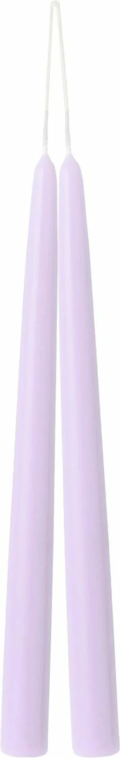 2er SPITZKERZE Light Lilac 24 Cm Lang 1 Paar Spitz