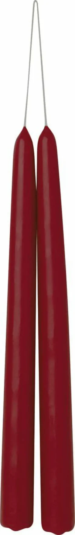 2er SPITZKERZE Red Plum 24 Cm Lang 1 Paar Spitzker