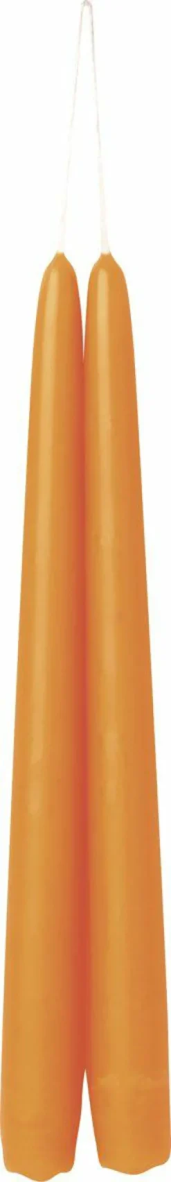 2er SPITZKERZE Vibrant Orange 24 Cm Lang 1 Paar Sp