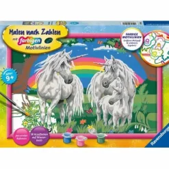 Fabelhafte Einhornwelt - Malen nach Zahlen