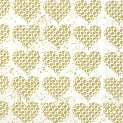 FANCY HEARTS gold Lunch-Servietten L 855609