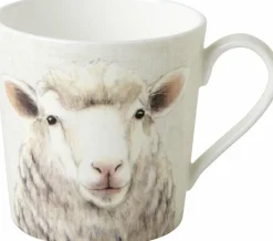 FARM SHEEP Cream Bone China Becher