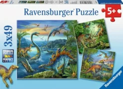 Faszination Dinosaurier - Puzzle 3x49 Teile