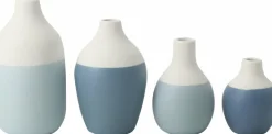 Flaschenvasen mini ,, Blau 4er Set " 5-8,5x3,5-4,5