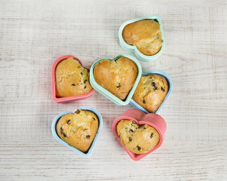 Flexiform Muffinliner Herz 6er Set Pastel Mix