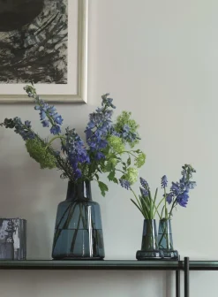 Flora Vase kurzer Hals 24cm blau