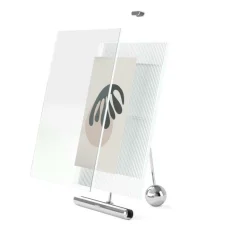 FLUTE PICTURE FRAME 10x15 CHROME