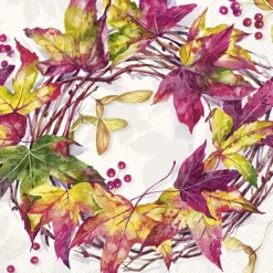 FOREST WREATH Cream Lunch-Servietten L1052360