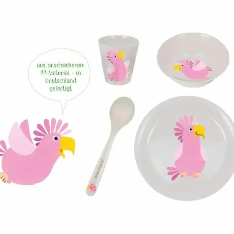 Freche Rasselbande - Geschirr Geschenkset Kakadu