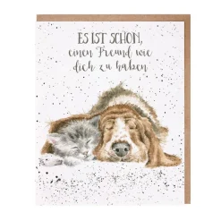 Freundschaftskarte Hund & Katze "Es ist schön..."