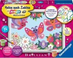 Fröhliche Schmetterlinge - Malen nach Zahlen