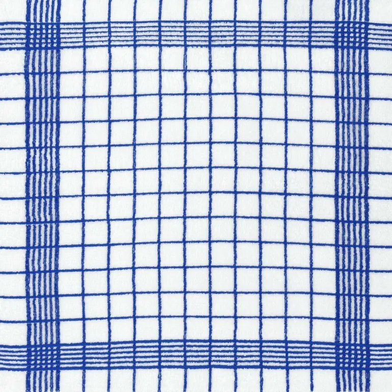 Frottiertuch "Trockenperle" weiß/blau Baumwolle 5