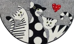 Fußmatte Cat Trio 50x85cm halbrund