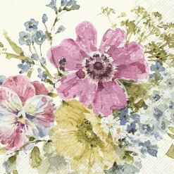 GARDEN FLOWER BUNCH cream Lunch-Servietten L 95186