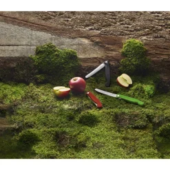 Gemüsemesser faltbar Wellenschliff grün