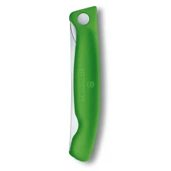 Gemüsemesser faltbar Wellenschliff grün