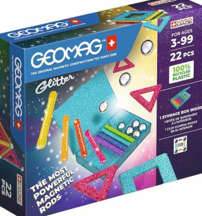 GEOMAG Glitter Recycled 22Teile