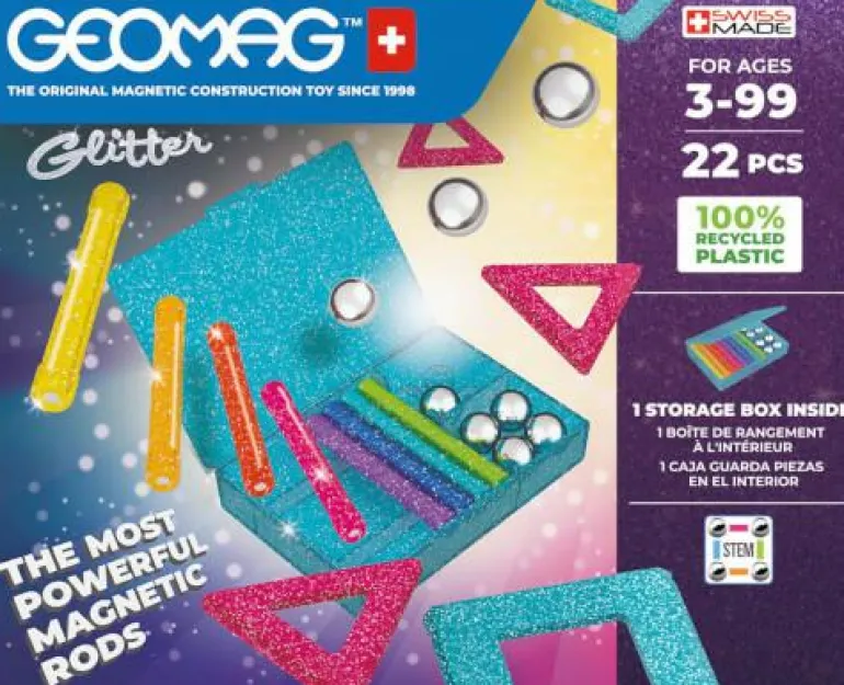 GEOMAG Glitter Recycled 22Teile