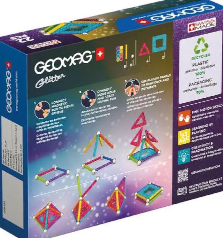 GEOMAG Glitter Recycled 22Teile