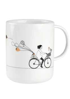 Geschenktasse „Radfahren", D 8cm H 10cm