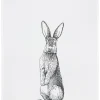 Geschirrtuch " Hase stehend grau" Baumwolle