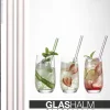 Glashalm-Set 998/13 rosé mit Bürste im Geschenkkar