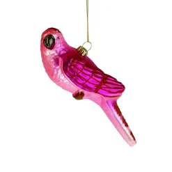Glashänger Papagei pink 5x17cm