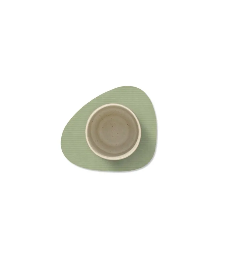 Glass Mat Curve Corduroy Olive Green