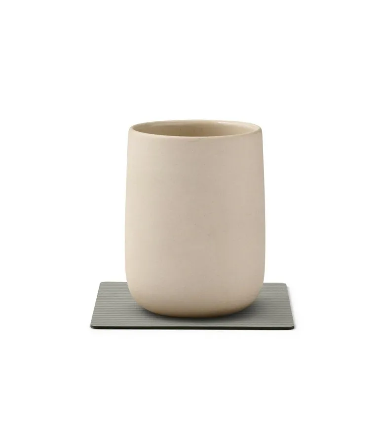 Glass Mat Square Corduroy Light Grey