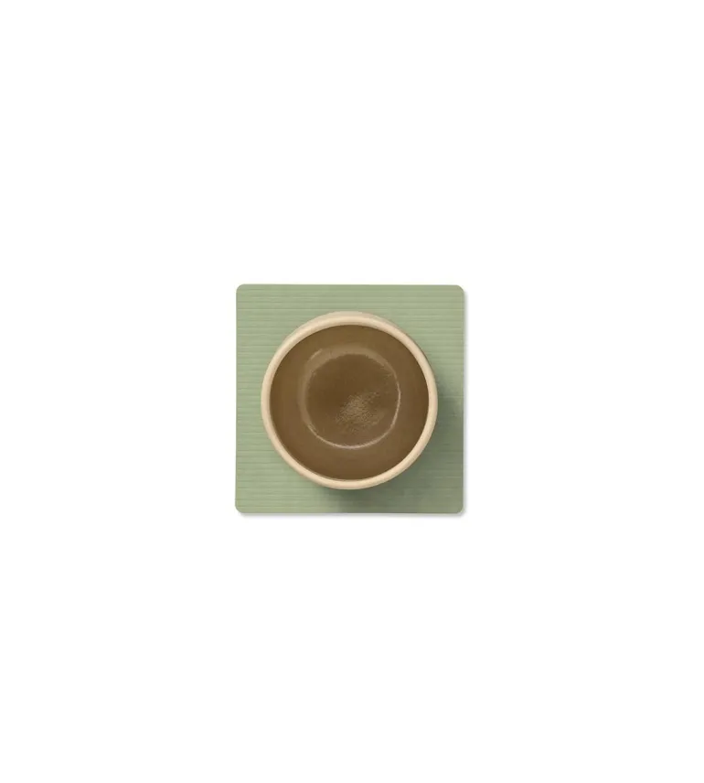 Glass Mat Square Corduroy Olive Green