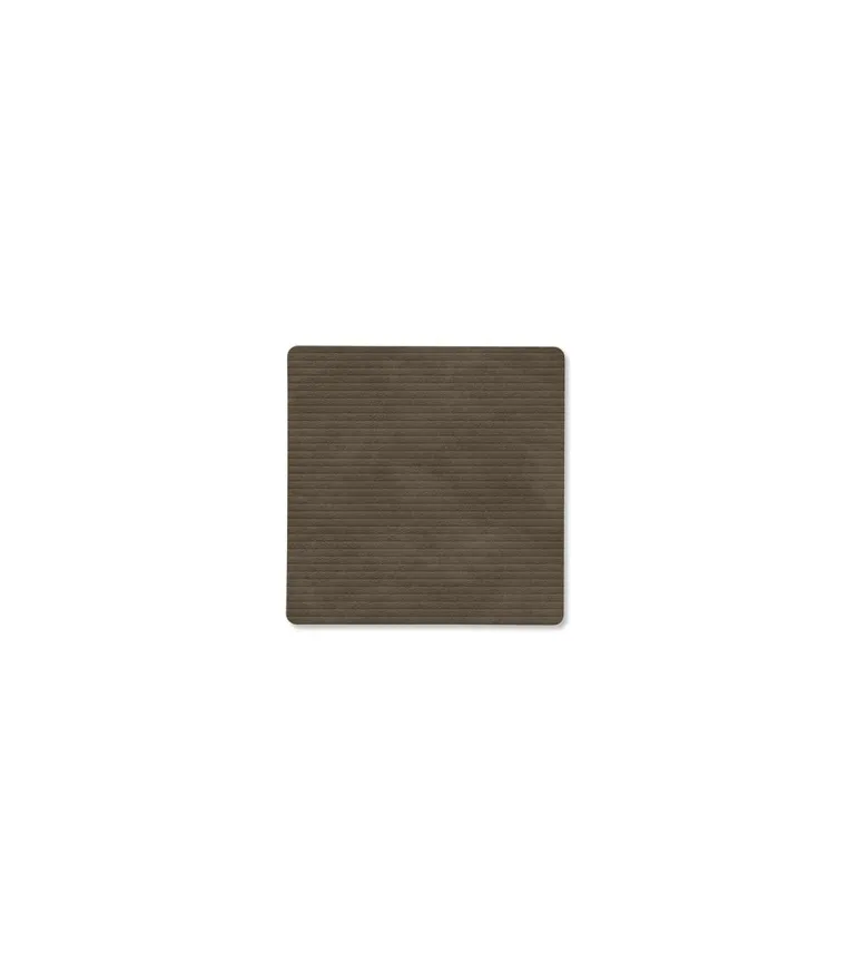 Glass Mat Square Corduroy Caviar