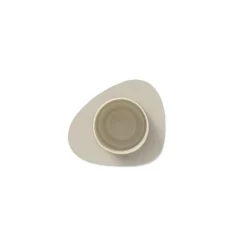 Glasuntersatz curve 11x13 oyster white/Nupo