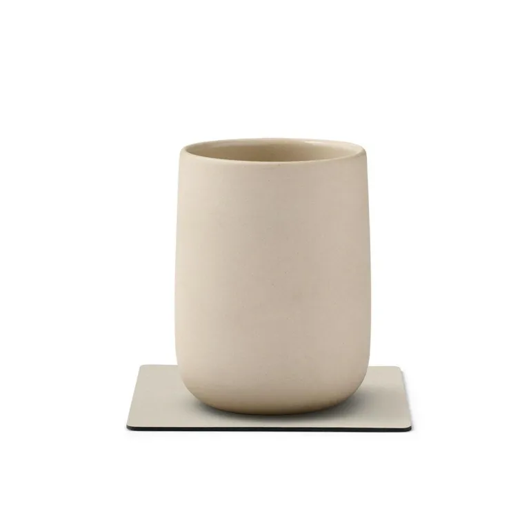 Glasuntersatz square 10x10cm oyster white/Nupo,