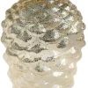 Glaszapfen transparent champagne glitter top 22cm