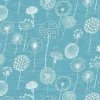 Gläsertuch "Pusteblume" türkis Halbleinen 45x73cm