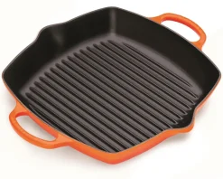 Grillpfanne mit zwei Griffen 30 cm Ofenrot