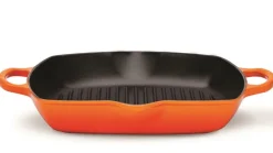 Grillpfanne mit zwei Griffen 30 cm Ofenrot