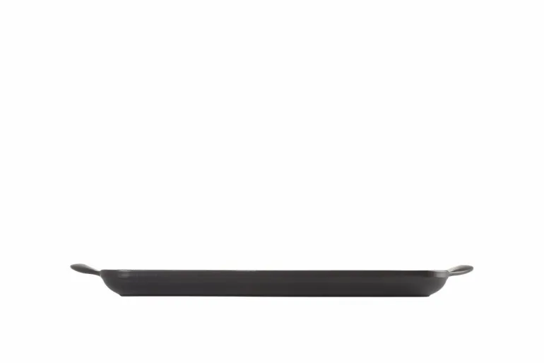 Grillplatte rechteckig 32 cm schwarz