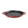 Grillplatte rund 25 cm Kirschrot