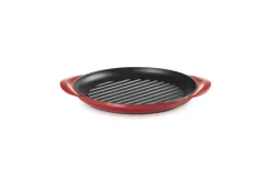 Grillplatte rund 25 cm Kirschrot