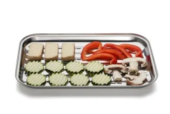 Grillschale aus Edelstahl 34,5 x 24 cm