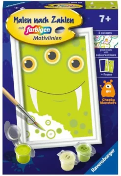 Grünes Monster - Malen nach Zahlen