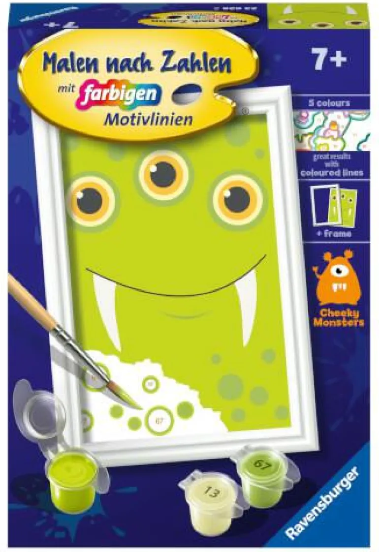 Grünes Monster - Malen nach Zahlen