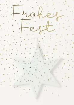 Grußanhänger Frohes Fest,Stern 7,5x7,5cm