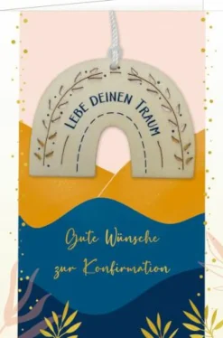 Grußkarte - Gute Wünsche zur Konfirmation (Regenbo