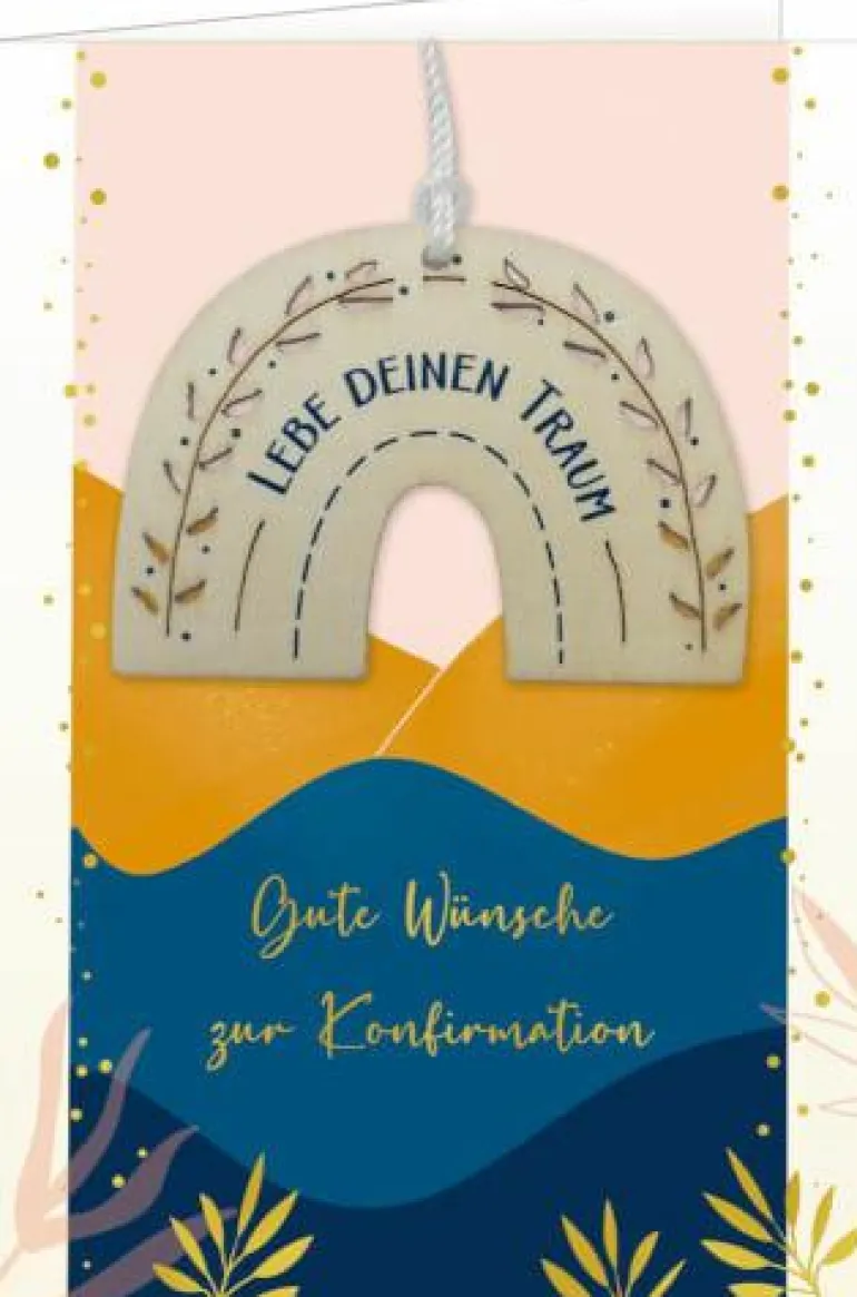 Grußkarte - Gute Wünsche zur Konfirmation (Regenbo