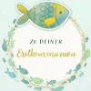 Grußkarte - Zu deiner Erstkommunion (mit Fisch-Anh